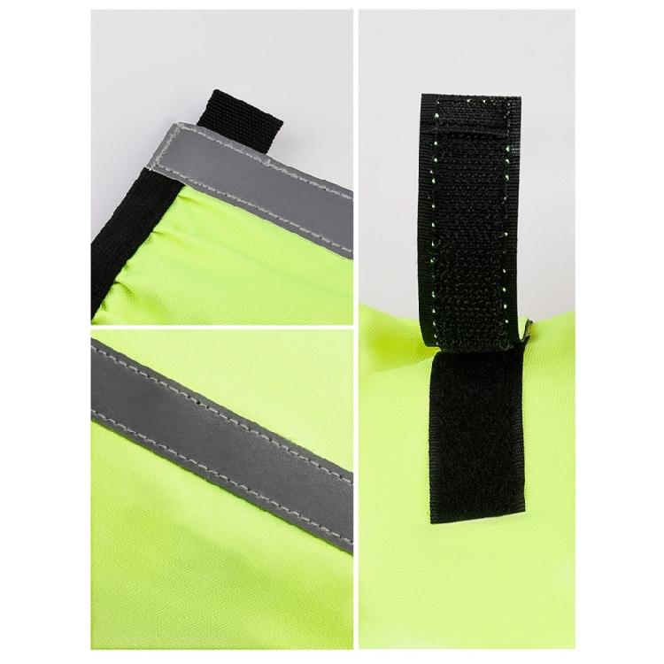 1 Pair Night Riding Safety Cycling Shoe Cover Waterproof Design Elastic Cuff Convenient On Off Reflective Night Safety