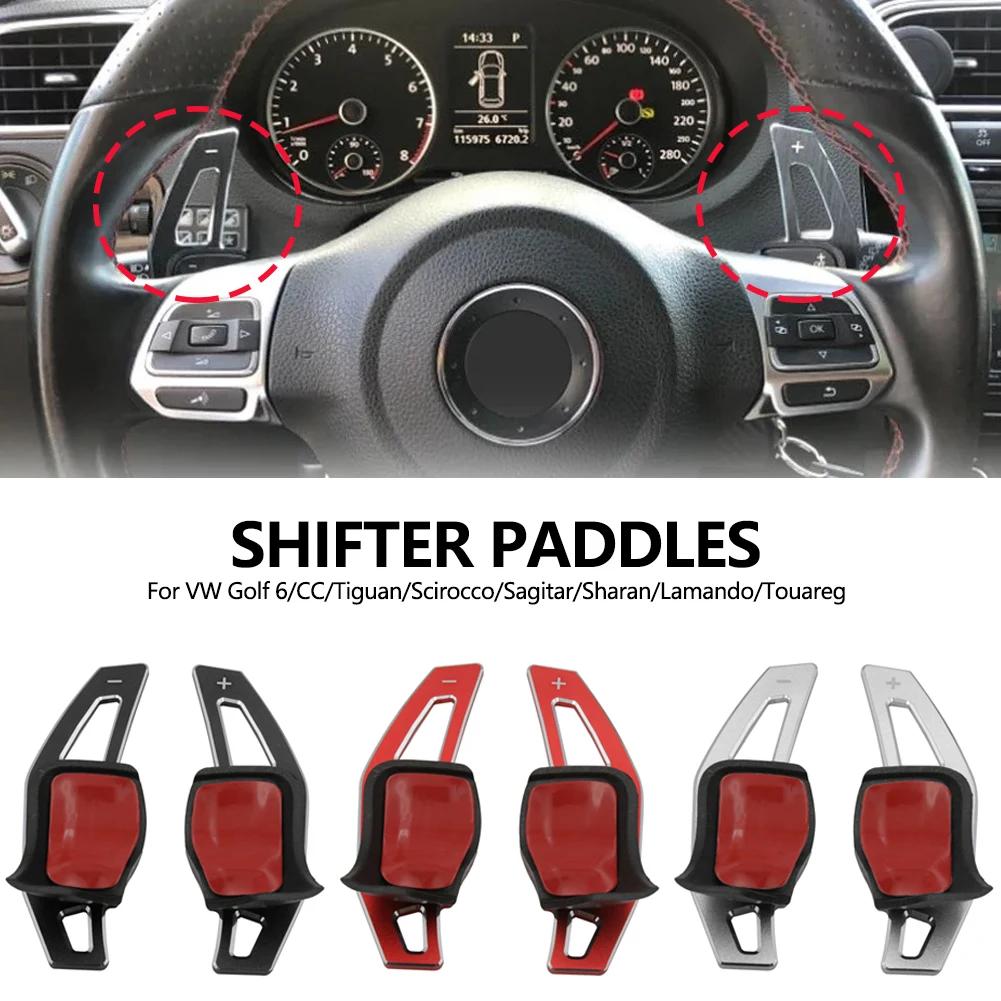 Car Steering Wheel DSG Shift Paddle Extension Shifters Sticker For Volkswagen Tiguan Golf6 MK6 Jetta GTI R20 R36 CC Scirocco EOS