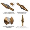 Metal Wood Drilling Tool Automatic Center Punch Step Drill Bit Set Nitride Coated Metric/Inch Cone Drill Bit Hole Opener