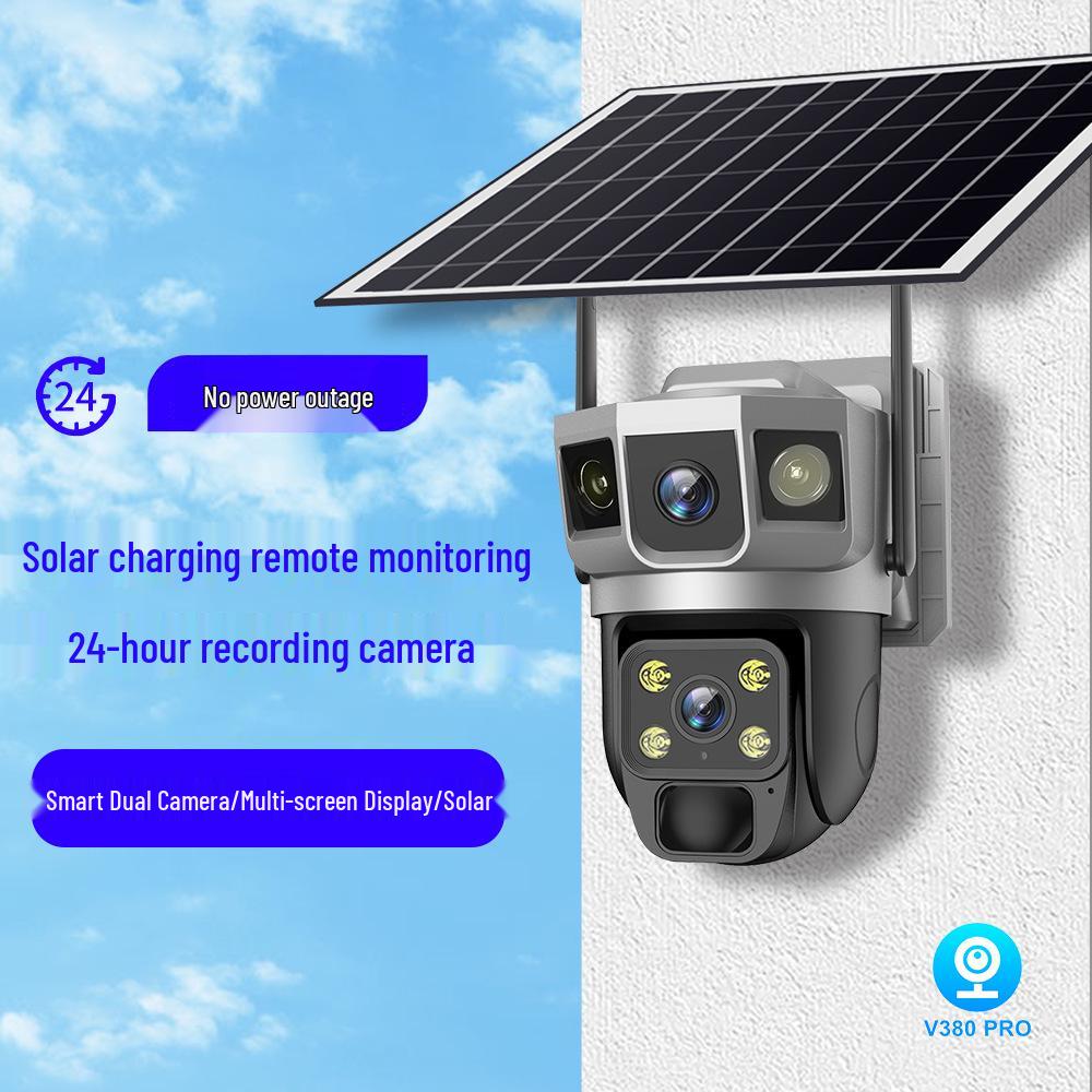 V380 Solar 4G Full-Color Night Vision Camera with All-Day Recording