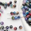 Harovo Glassperler 10mm Crack Beads Blandet 100g Beads Crafts Beads Deler Armbånd Tilbehør Delesett (Blandet farge)