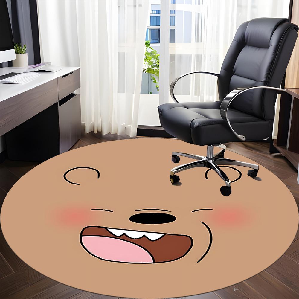 1pc We Bare Bears Office Round Area Rug, Under Office Chairs Bedroom Living Room Home Decor  a1022200