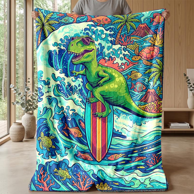 Summer Fruit Juice Party Theme Blanket Lightweight Warm Flannel Blanket Decorative Throw Blanket for Home Decoration
