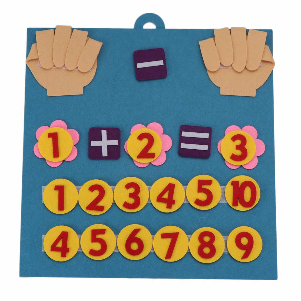 Teaching Aid Felt Math Toy Kids Early Educational Toy Montessori Toys Children Finger Numbers Toys
