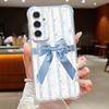 Bowknots Print Case For Samsung A57 A37 A17 S26 S25 S24 Ultra S23 S22 S21 FE A54 A15 A35 A55 A16 A26 A36 A56 5G Clear Card Slot Back Cover