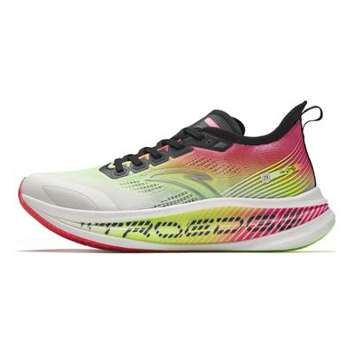 Zapatillas de Running de Entrenamiento Marathon Cushioning Transpirables de Caña Baja con Placa de Carbono de Longitud Completa para Hombre Zapatilla Deportiva Rosa Verde Blanco 912425588-8
