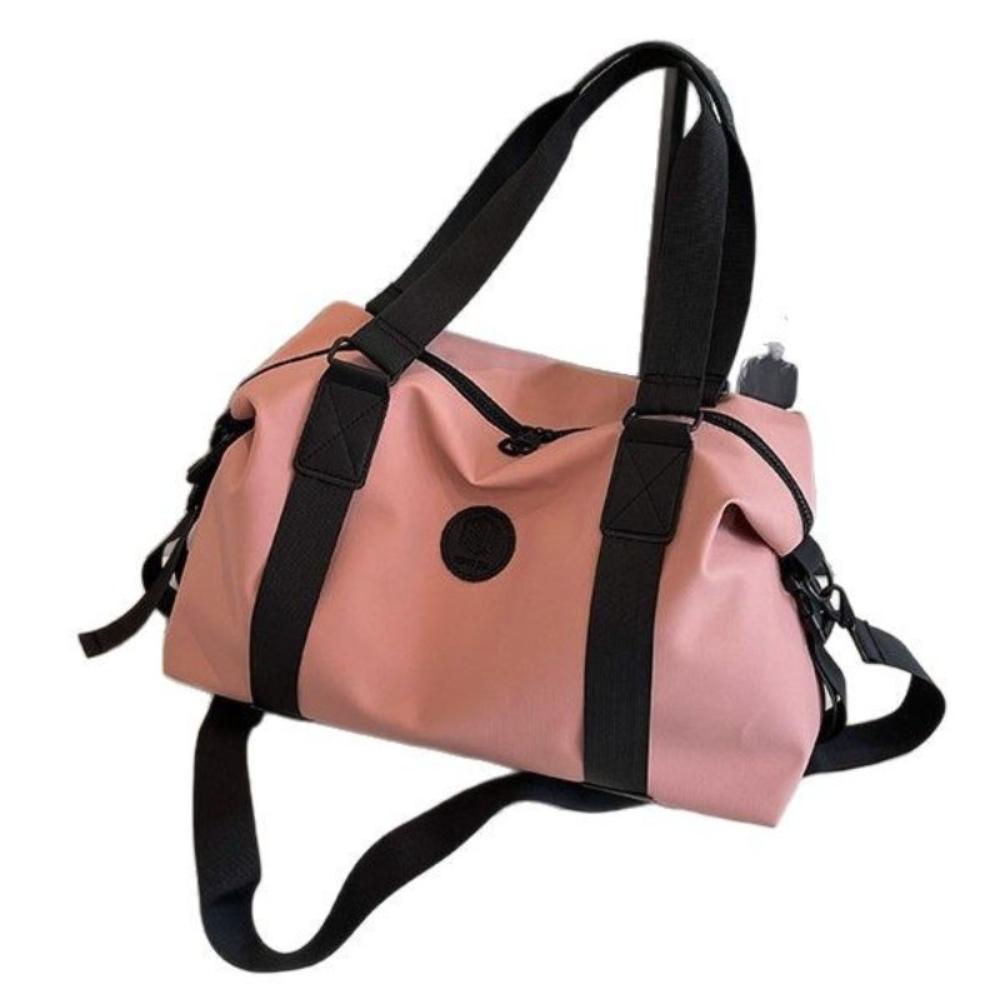 

Fashion Sports Shoulder Pack Solid Color Sport Gym Bags Casual Gym Fitness HandBag for Men Women розовый