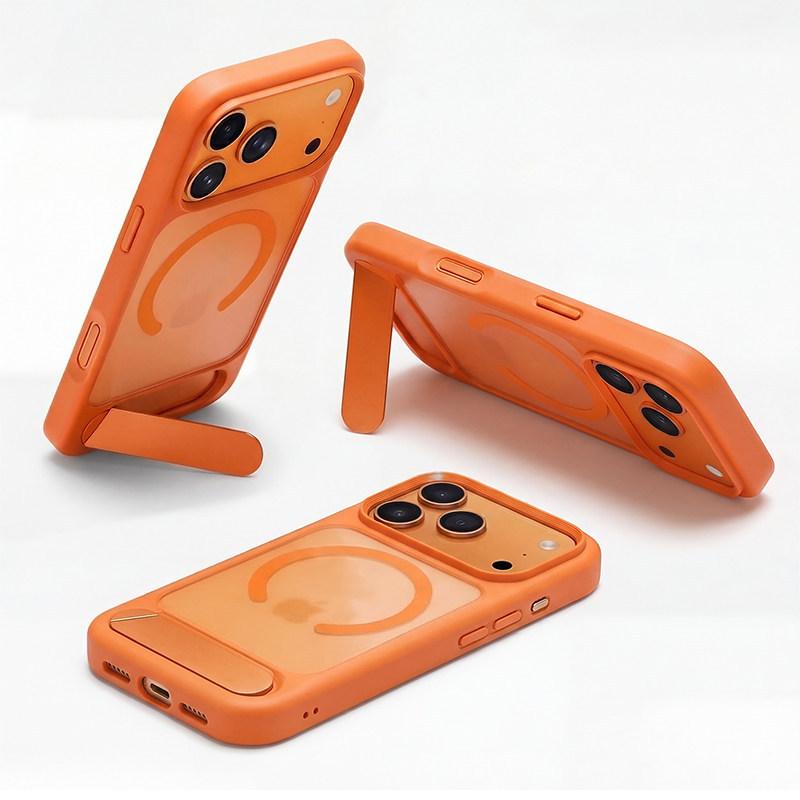 Hidden folding bracket iPhone11ProMax mobile phone case skin-sensitive magnetic suction Apple 11 matte anti-drop protective case