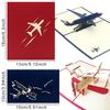 1PC 3D Foldable Airplane Greeting Card Paper Carving Cards Model Decorations Festival Gathering Supply Tourist Birthday Gift ZYF
