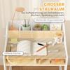 Kids Desk and Chair Set, Children Study Table with Storage and Shelves for Study Room, Gift for 3-8 Years, Natural