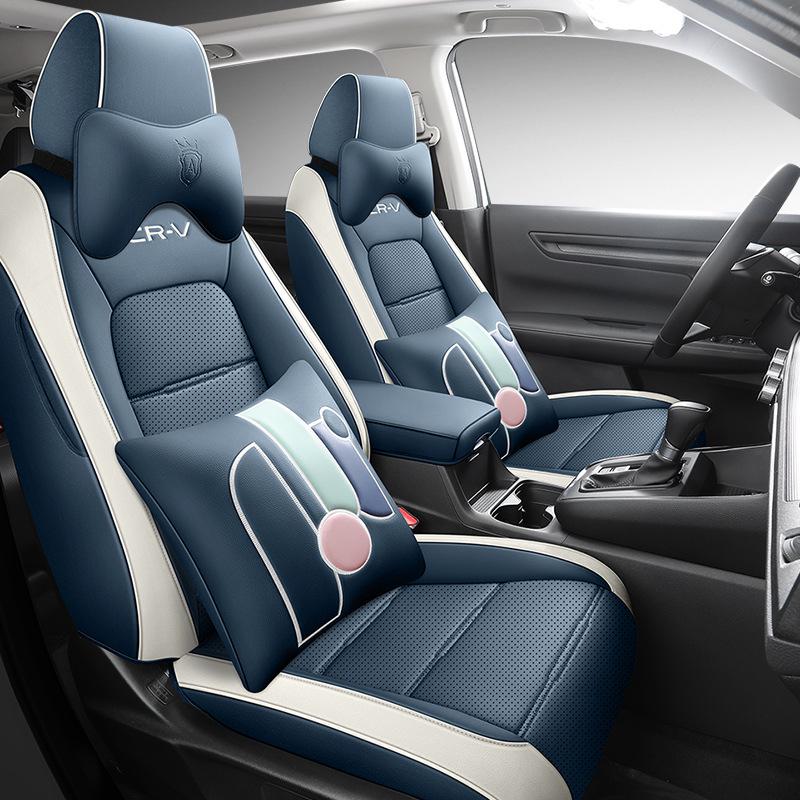 Universal Leather Car Seat Cover: Full Wrap, All-Season, Five-Seat Compatible