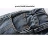 Girls' Retro Blue High-Waist Wide-Leg Pants - Spring & Autumn Versatile Loose Fit