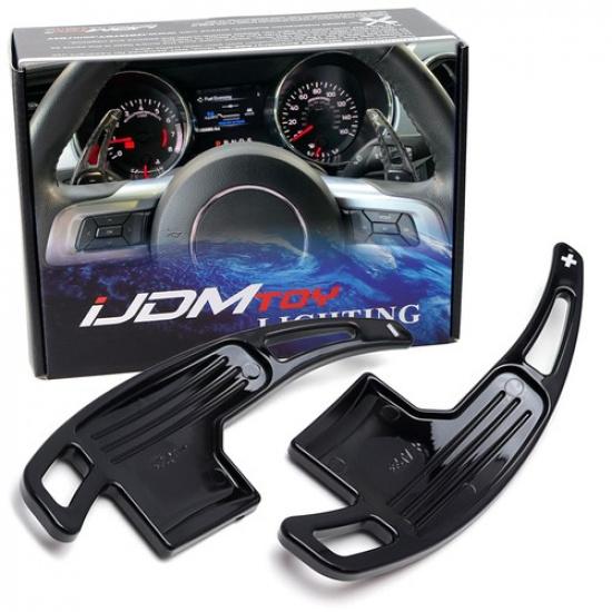 Gloss Black Finish Large Steering Wheel Paddle Shifters For Ford 2015-23 Mustang