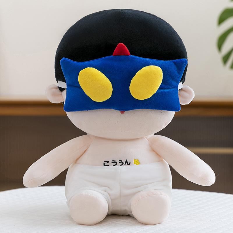 Crayon small new doll cotton doll 40CM sitting plush toy cute and moving superman spot peripheral doll