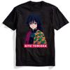 Anime Demon Slayer Kimetsu No Yaiba T-Shirt Herren Giyu Tomioka T-Shirt Sommer Cosplay Kurzarm