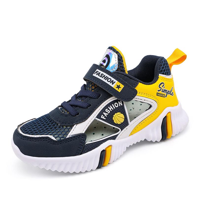 Boys' Breathable Mesh Non-Slip Sports Shoes, Durable for Ages 10-12