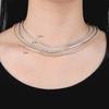 Orstarry S925 Silver Necklace Tennis Chain Necklace 2mm & 3mm Cubic Zirconia for Women Exquisite Jewelry Birthday Gift