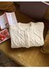 Twisted Knit Cardigan: Thickened Milk Fur Sweater Coat for Women, Autumn Winter 2022