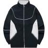 Stand Collar Zipper Long Sleeve Jacket Men Jacket Black Gray DV7625-010