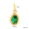 2026 New Waterproof 18K Gold Plated Stainless Steel Oval Heart Shape Cubic Zirconia Pendant Charms for DIY Jewelry Making