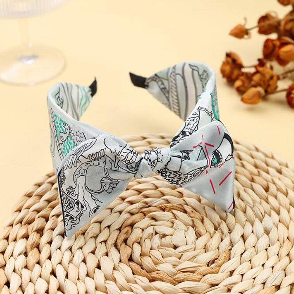 PROLY New Fashion Headband For Women Wide Side Bowknot Hairband Flower Headwear Girls Autumn Hair Accessories