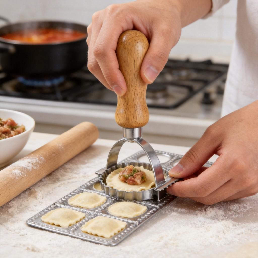 Italian Pasta And Dumpling Making Set With Wooden Tools For Home Kitchen Cooking