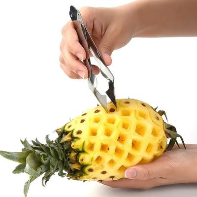 Éplucheur de fraises en acier inoxydable, éplucheur de fruits, ananas, trancheur, couteau de cuisine, Gadgets, Clips pour trancher l'ananas, nouveau