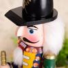 Colorful Wooden Nutcracker Soldier King Figurine Christmas Decor for Shelves