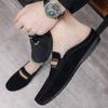 Men's Slippers Lightweight Casual Shoes Suede Half Support Slippers Mules Summer Outdoor Loafers Slip on Soft Sole Flats for Men