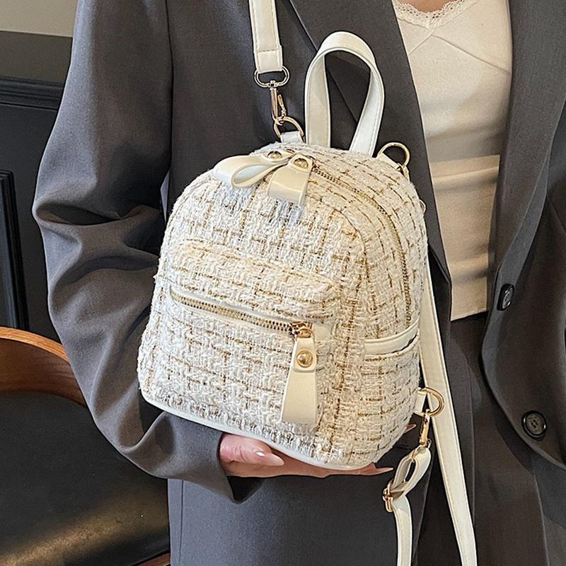 Korean version of college style mini backpack women's new retro commuter small backpack niche student class schoolbag