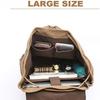 Rufun Canvas Backpack Vintage Laptop Backpack Large Capacity Travel Hiking Daypack Unisex Bag