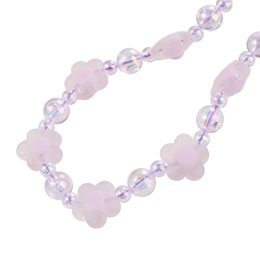 Beads Phone Lanyard Frosted Flower Wrist Hand Lanyard Mobile Phone Straps Hanging Rope Hand Strap