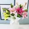9 Pcs Artificial Lily Flowers for Easter Realistic White Fake Tiger Lilies