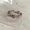 Adjustable Open Unique Ring With Multicolored Zircon Stones Perfect For Stylish Women Accessories