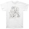 Camiseta Blanca Talla Mediana con Dibujo de Caras del Grupo Wolf Alice para Hombre