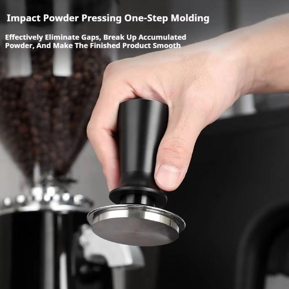 Flat/Thread Base Stainless Steel Coffee Tamper Spring Loaded Tamper  Coffee Shop