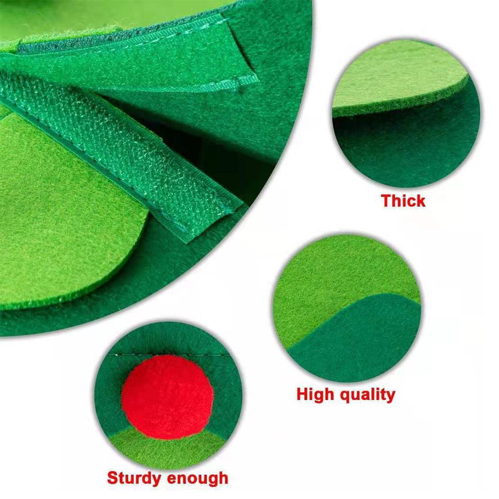 DIY Felt Christmas Tree Kids Wall Detachable Xmas Toy Set Decor with Ornaments Toddlers Holiday Gifts Accessories