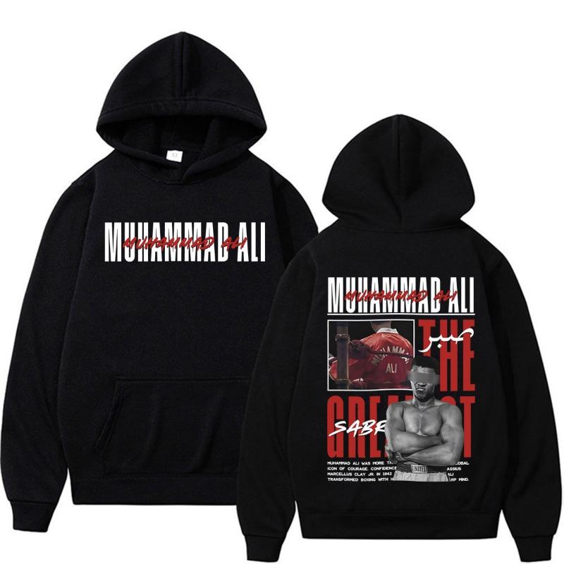 The Greatest Muhammad Ali Vintage Graphics Hoodies Men Women Fashion Cool High Street Sweatshirts Casual Fleece Oversized Hoodie