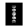 Moon Phases Canvas Painting Rimless Paintings On Wall Art for Home Decorations(Black090 2)