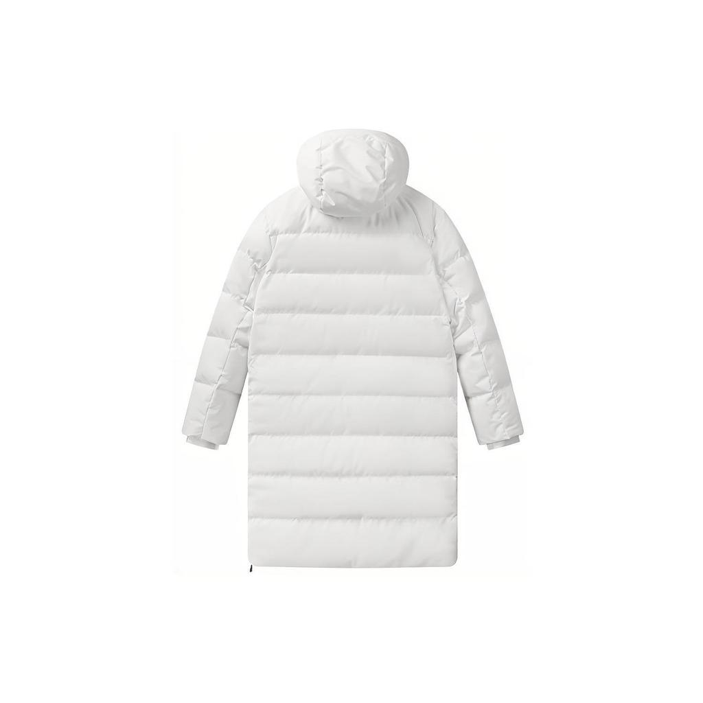 FILA Logo Print Loose Warm Mid-Length Down Jacket Unisex Outerwear Standard-White F51U048901F-WT