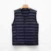 Autumn and Winter Men's Down Vest Light Down Jacket Liner Crew Neck Jacket Solid Color Large Size Vest