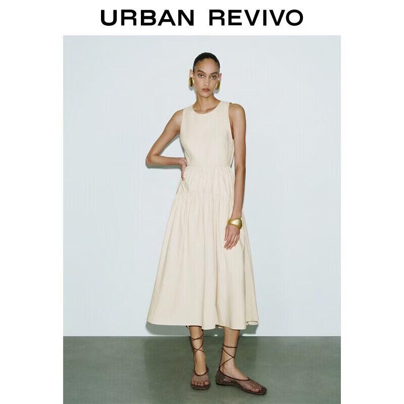 UR 2026 Women s French Backless Tie-Strap Sleeveless Dress S