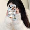 Rock music cat iPhone16promax mobile phone case Apple 14 transparent 13/15 fine hole anti-drop 11