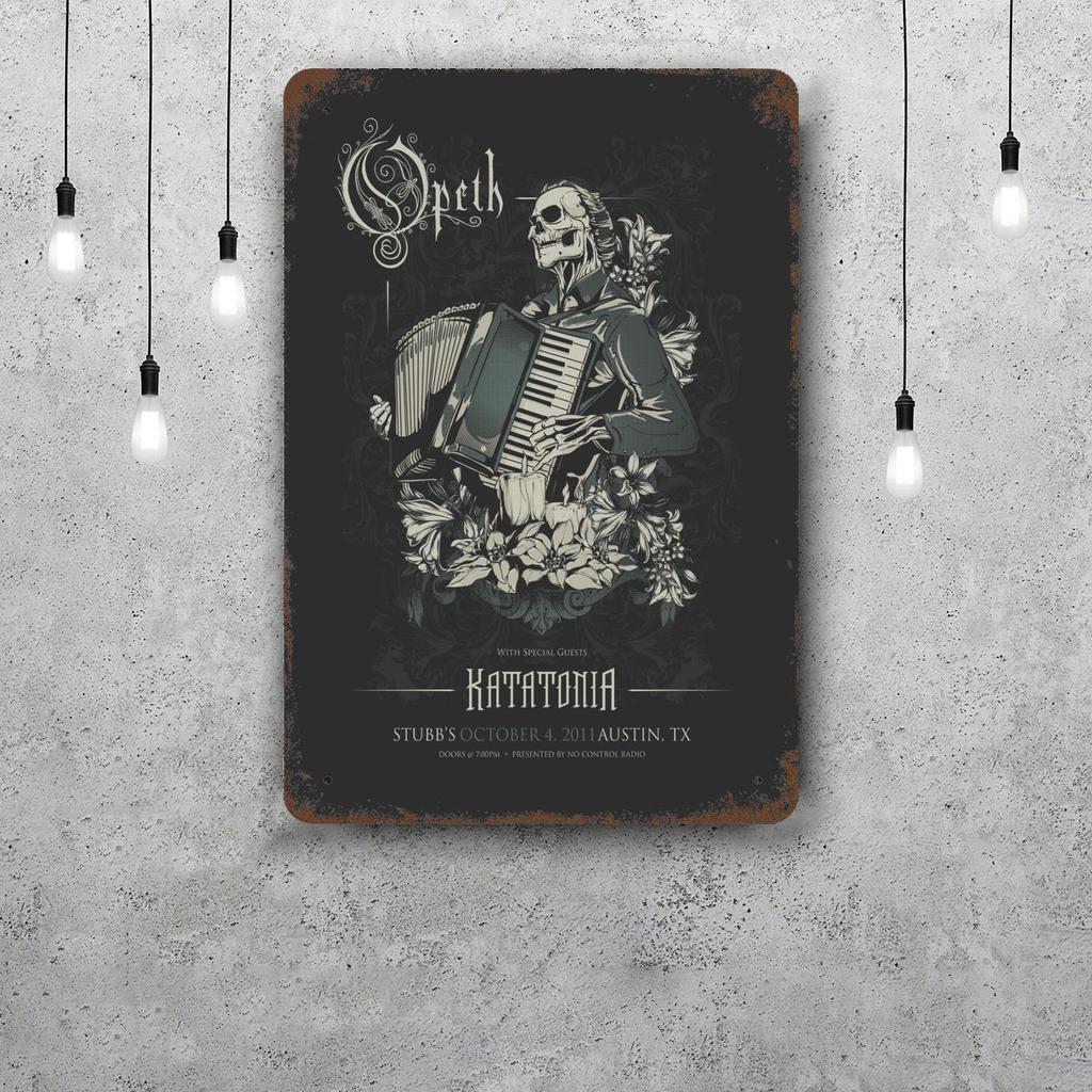 Opeth Vintage Metal Tin Signs Posters Decor Retro Metal Plaque Wall Art Decor for Garage Bar