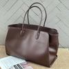 2026 New Large-capacity Simple Cowhide Tote Bag Fashionable All-matching Commuting Long-handle Handbag Cross-border