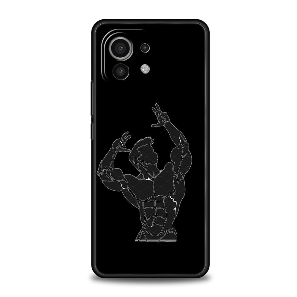 

Чехол для телефона для Xiaomi Mi 15 14 13 12 11 Lite 14T 13T 12T 11T Pro Poco X6 X5 X3 Pro F6 F5 F4 Зал Фитнес Бодибилдинг Черная Крышка Poco F6 Pro