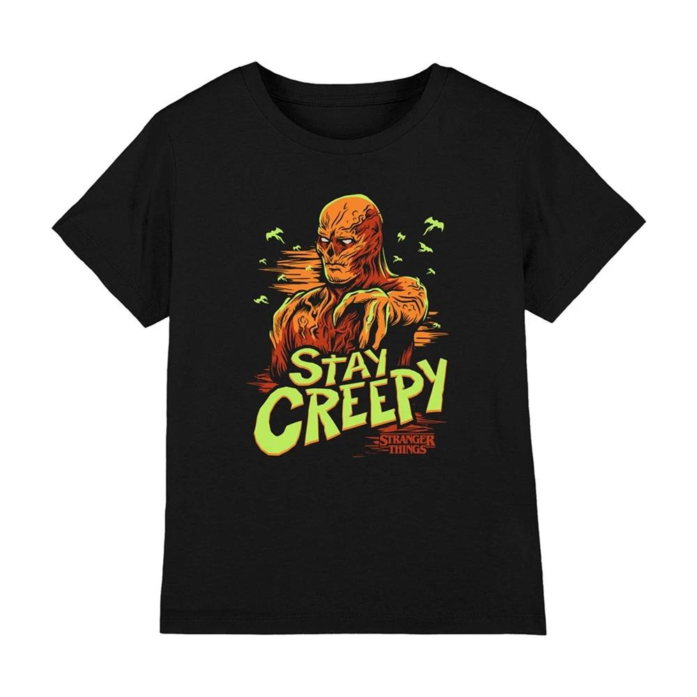 Stranger Things Vecna Stay Creepy Kids T-Shirt 7-13 Years, Black 3XL