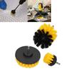 Drill Brush Attachment Set Nylon Hair Power Scrubber Brush Floor Tile Cleaning Tool Yellow