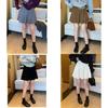 Elegant Knit Pleated Skirt For Women With Elastic Waist For Office Wear