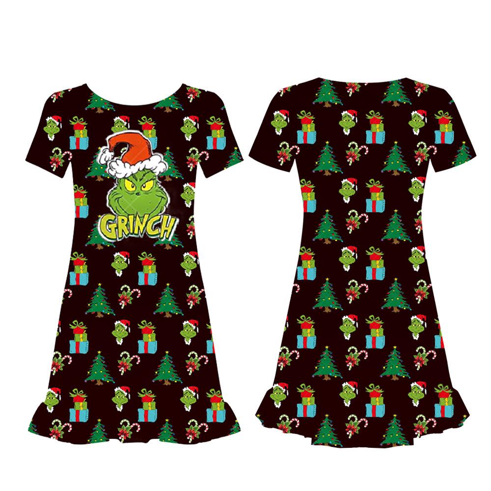 Children s Grinch Green Hair Christmas Jumpsuit Costume 150 cm